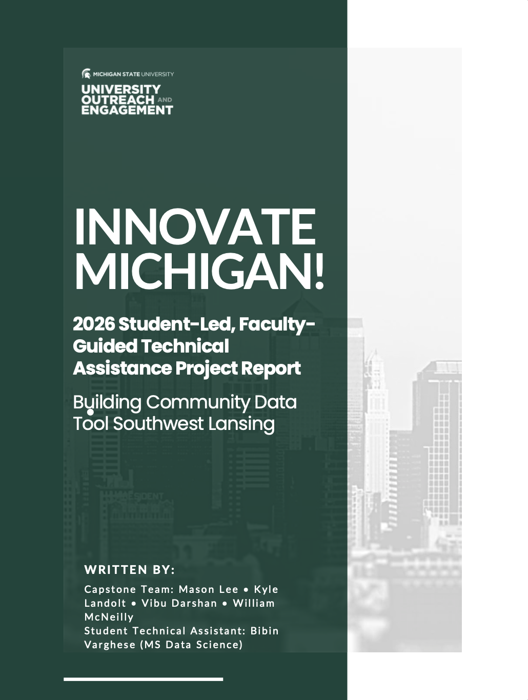 Report for Building Community Data Tool Southwest Lansing